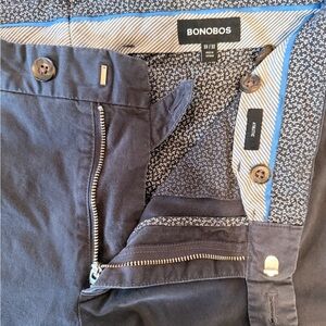 Bonobos Navy Slim Fit Chinos with Contrast Waistband